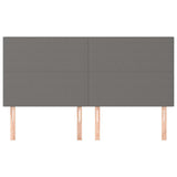 Vidaxl hoofdbord donkergrijs 200x5x118 128 cm stof