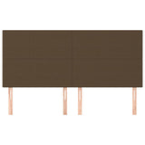 Vidaxl hoofdbord donkerbruin 200x5x118 128 cm stof