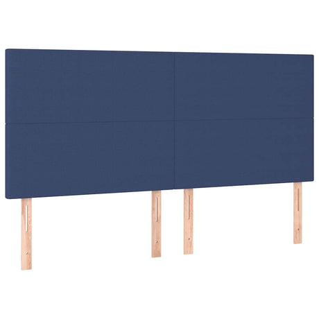 Vidaxl hoofdbord blauw 200x5x118 128 cm stof