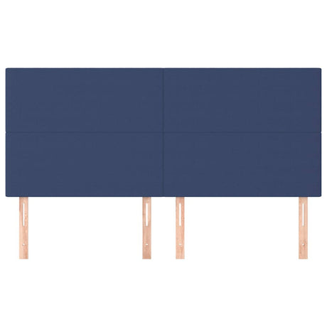 Vidaxl hoofdbord blauw 200x5x118 128 cm stof