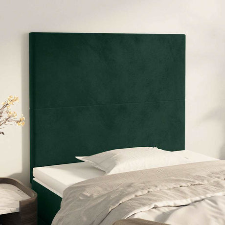 Vidaxl hoofdbord donkergroen 80x5x118 128 cm fluweel