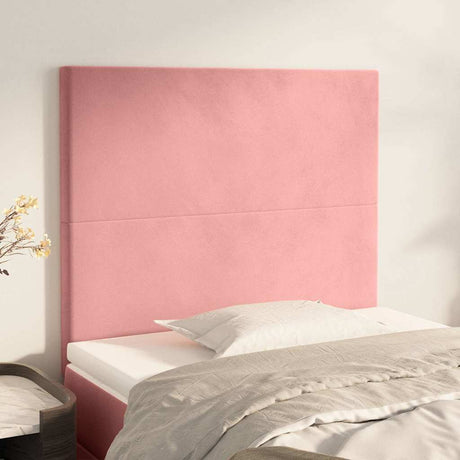 Vidaxl hoofdbord roze 100x5x118 128 cm fluweel