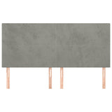 Vidaxl hoofdbord lichtgrijs 160x5x118 128 cm fluweel