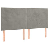 Vidaxl hoofdbord lichtgrijs 180x5x118 128 cm fluweel