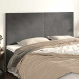 Vidaxl hoofdbord donkergrijs 180x5x118 128 cm fluweel