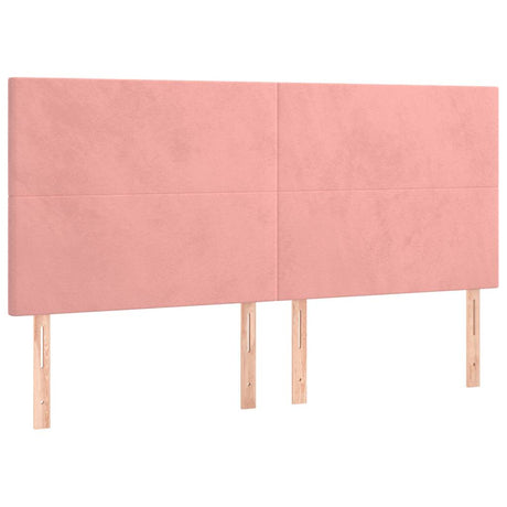 Vidaxl hoofdbord roze 180x5x118 128 cm fluweel