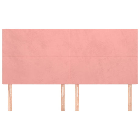 Vidaxl hoofdbord roze 180x5x118 128 cm fluweel