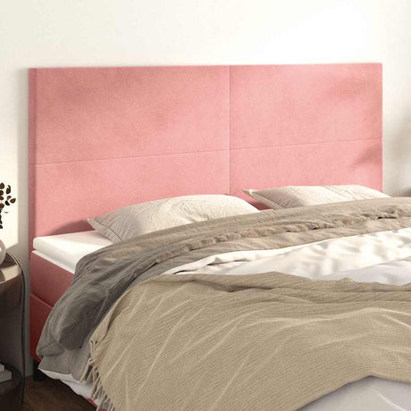 Vidaxl hoofdbord roze 180x5x118 128 cm fluweel