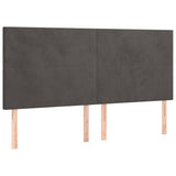Vidaxl hoofdbord donkergrijs 200x5x118 128 cm fluweel