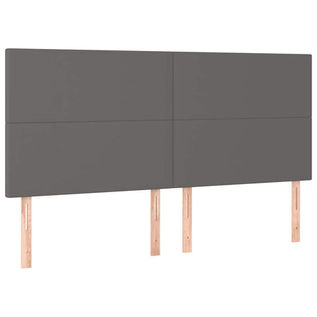 Vidaxl hoofdbord grijs 200x5x118 128 cm kunstleer