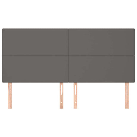 Vidaxl hoofdbord grijs 200x5x118 128 cm kunstleer