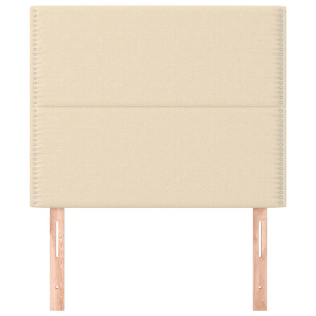 Vidaxl hoofdbord crème 90x5x118 128 cm stof