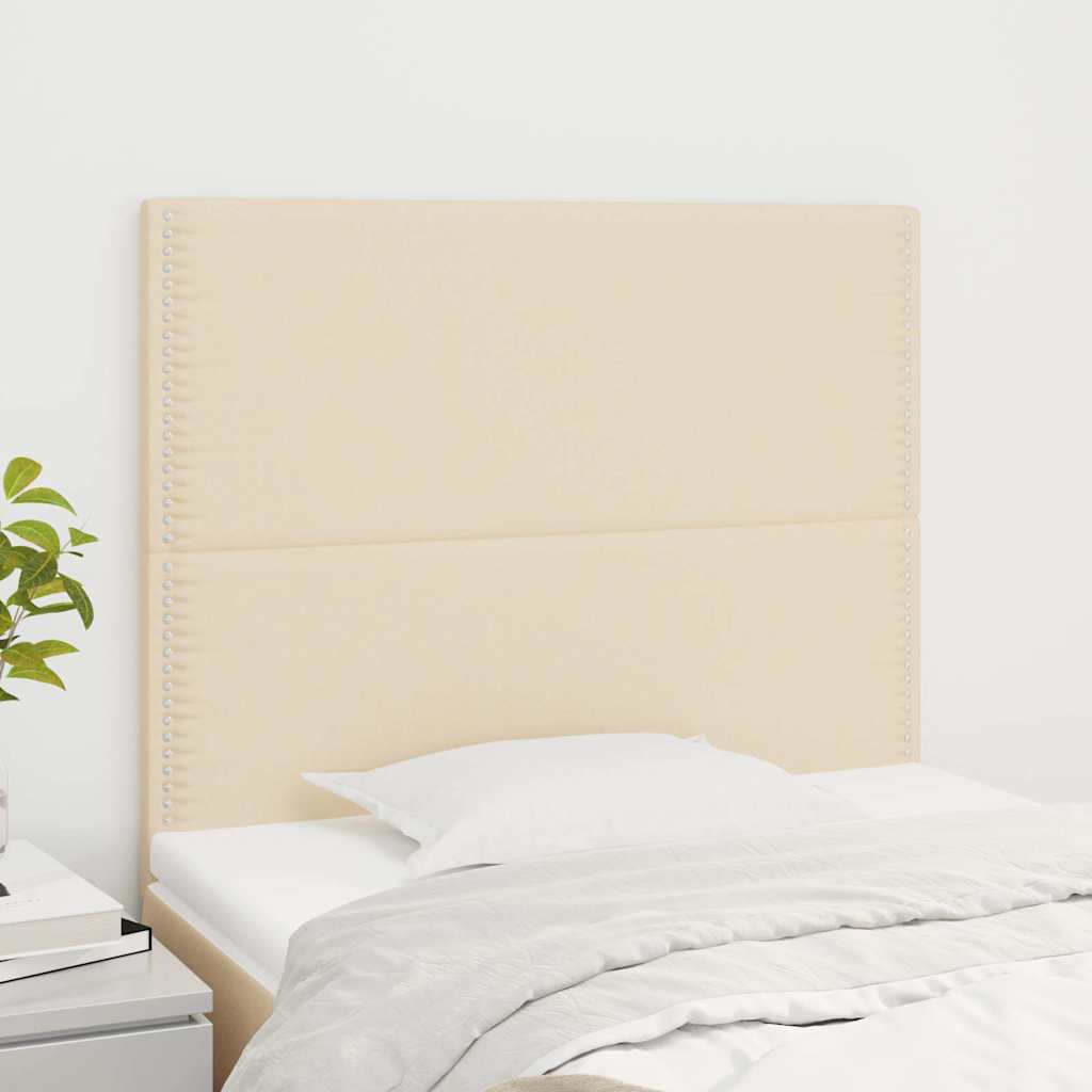 Vidaxl hoofdbord crème 100x5x118 128 cm stof