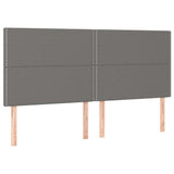 Vidaxl hoofdbord donkergrijs 180x5x118 128 cm stof