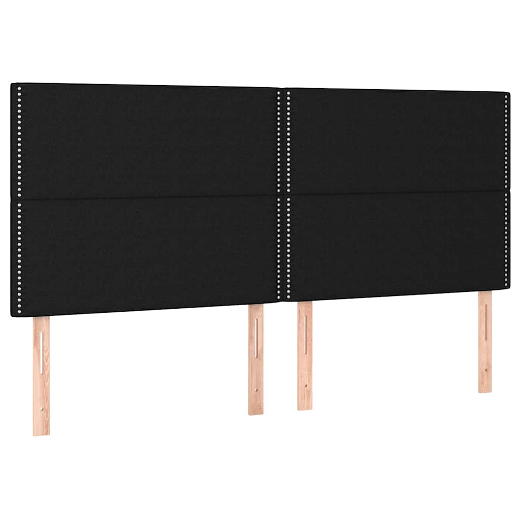 Vidaxl hoofdbord zwart 180x5x118 128 cm stof