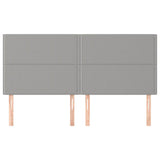 Vidaxl hoofdbord lichtgrijs 200x5x118 128 cm stof
