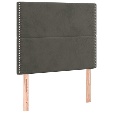 Vidaxl hoofdbord donkergrijs 80x5x118 128 cm fluweel