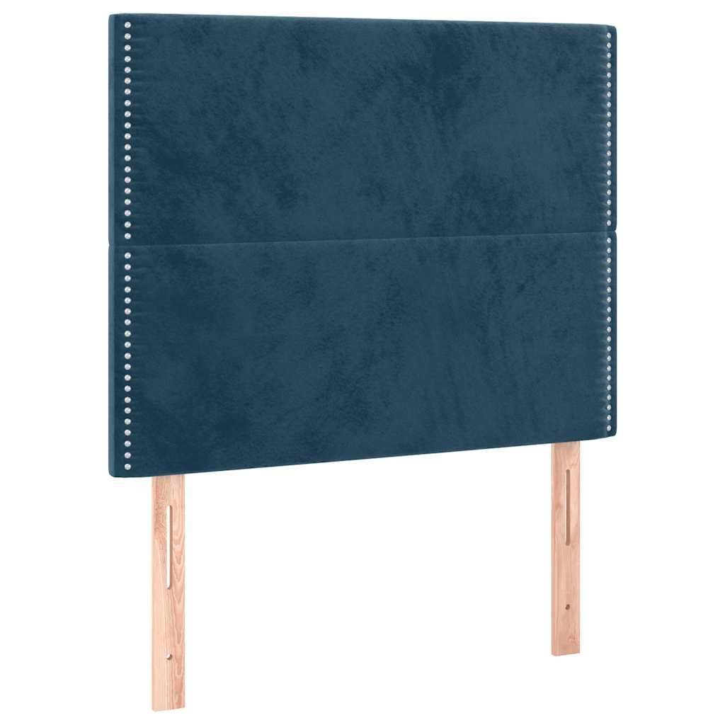 Vidaxl hoofdbord donkerblauw 80x5x118 128 cm fluweel