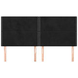 Vidaxl hoofdbord zwart 200x5x118 128 cm fluweel
