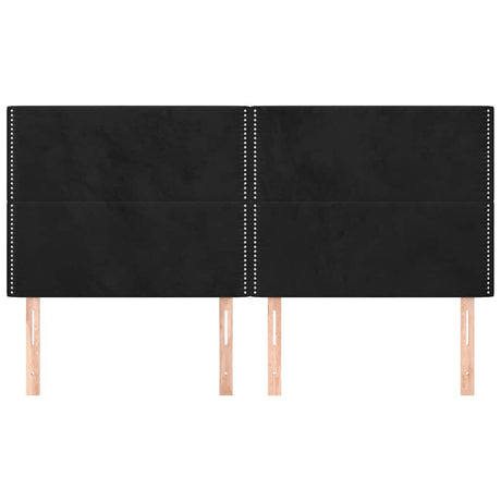 Vidaxl hoofdbord zwart 200x5x118 128 cm fluweel