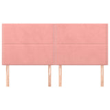 Vidaxl hoofdbord roze 200x5x118 128 cm fluweel