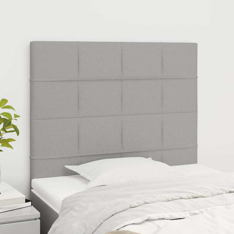 Vidaxl hoofdbord lichtgrijs 90x5x118 128 cm stof