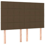 Vidaxl hoofdbord donkerbruin 144x5x118 128 cm stof