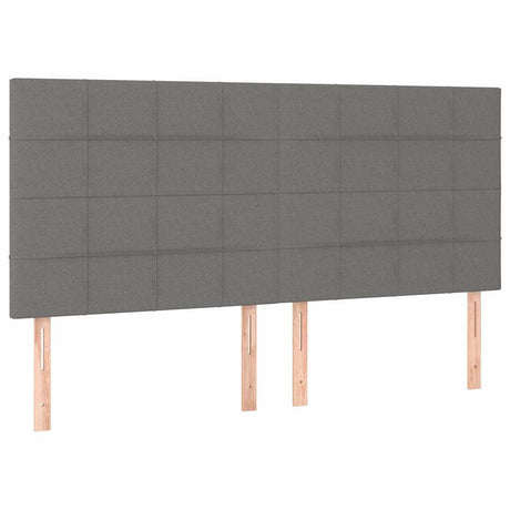 Vidaxl hoofdbord donkergrijs 160x5x118 128 cm stof