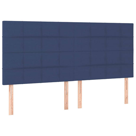 Vidaxl hoofdbord blauw 160x5x118 128 cm stof