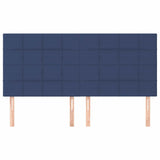 Vidaxl hoofdbord blauw 160x5x118 128 cm stof