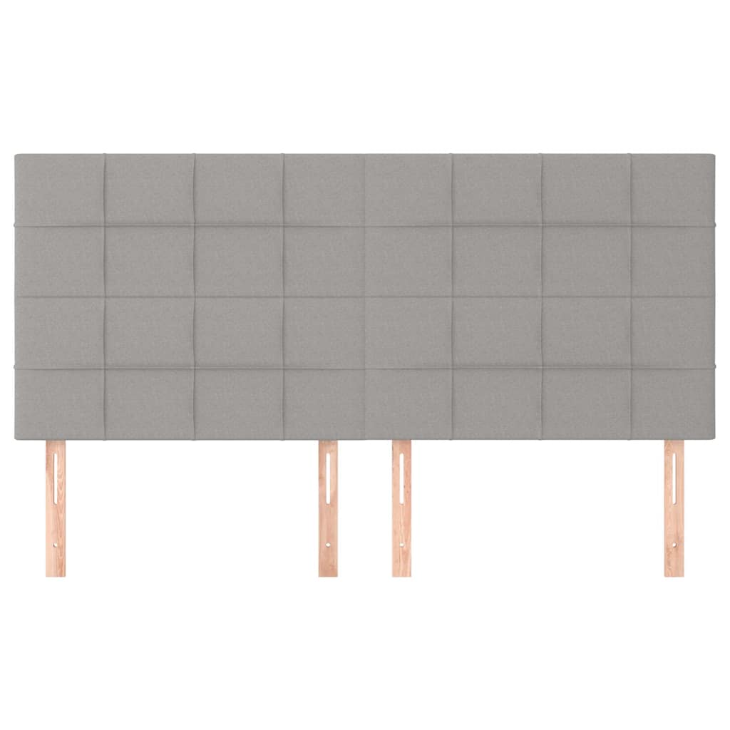 Vidaxl hoofdbord lichtgrijs 180x5x118 128 cm stof