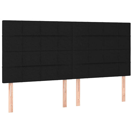 Vidaxl hoofdbord zwart 180x5x118 128 cm stof