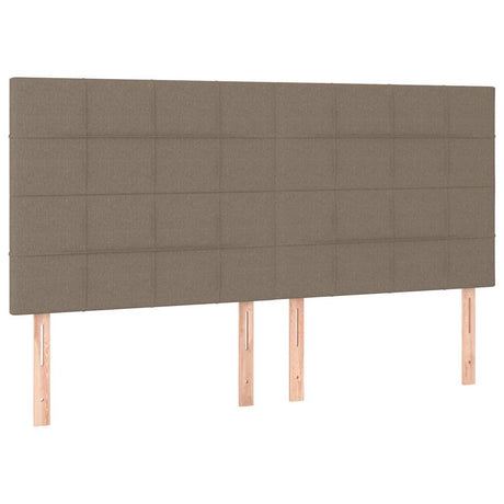 Vidaxl hoofdbord taupe 180x5x118 128 cm stof
