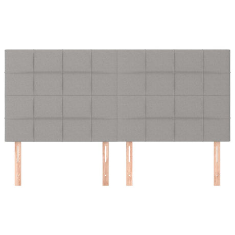 Vidaxl hoofdbord lichtgrijs 200x5x118 128 cm stof