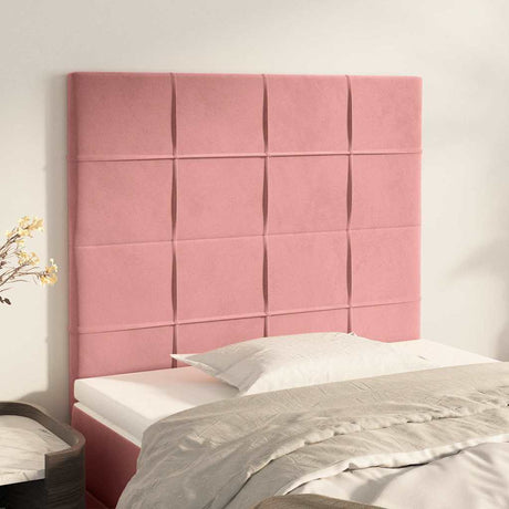 Vidaxl hoofdbord roze 80x5x118 128 cm fluweel
