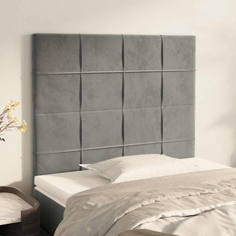 Vidaxl hoofdbord lichtgrijs 90x5x118 128 cm fluweel