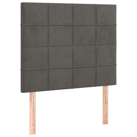 Vidaxl hoofdbord donkergrijs 90x5x118 128 cm fluweel