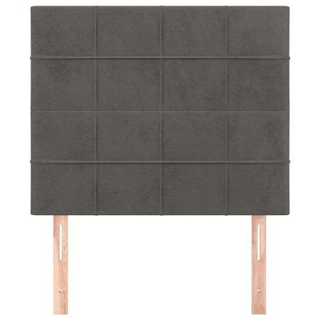 Vidaxl hoofdbord donkergrijs 90x5x118 128 cm fluweel