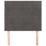 Vidaxl hoofdbord donkergrijs 100x5x118 128 cm fluweel