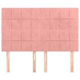 Vidaxl hoofdbord roze 144x5x118 128 cm fluweel