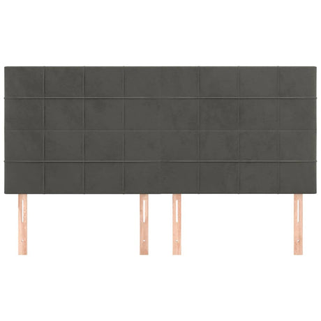 Vidaxl hoofdbord donkergrijs 160x5x118 128 cm fluweel