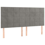 Vidaxl hoofdbord lichtgrijs 180x5x118 128 cm fluweel
