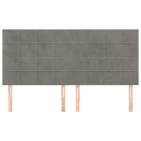 Vidaxl hoofdbord lichtgrijs 180x5x118 128 cm fluweel