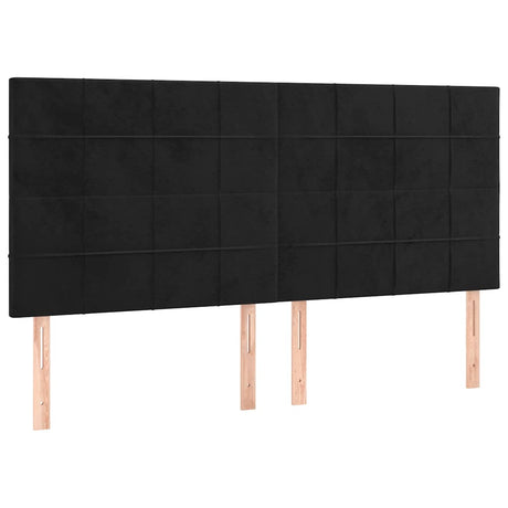Vidaxl hoofdbord zwart 200x5x118 128 cm fluweel
