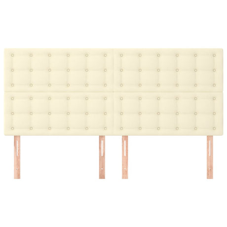 Vidaxl hoofdbord crème 160x5x118 128 cm kunstleer