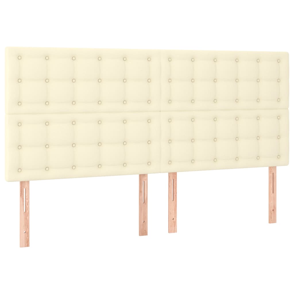 Vidaxl hoofdbord crème 180x5x118 128 cm kunstleer