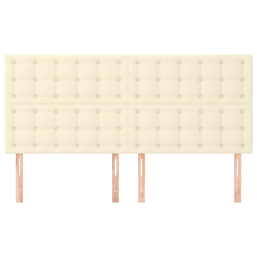 Vidaxl hoofdbord crème 180x5x118 128 cm kunstleer