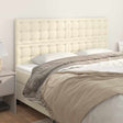 Vidaxl hoofdbord crème 180x5x118 128 cm kunstleer