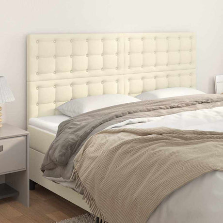 Vidaxl hoofdbord crème 180x5x118 128 cm kunstleer