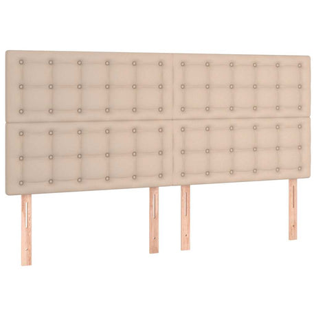 Vidaxl hoofdbord cappuccino 180x5x118 128 cm kunstleer